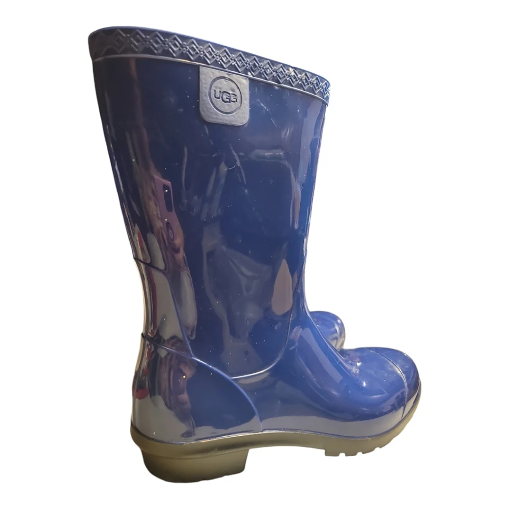 UGG Raana rainboots kids 4Y blue shiny outdoor sporty waterproof